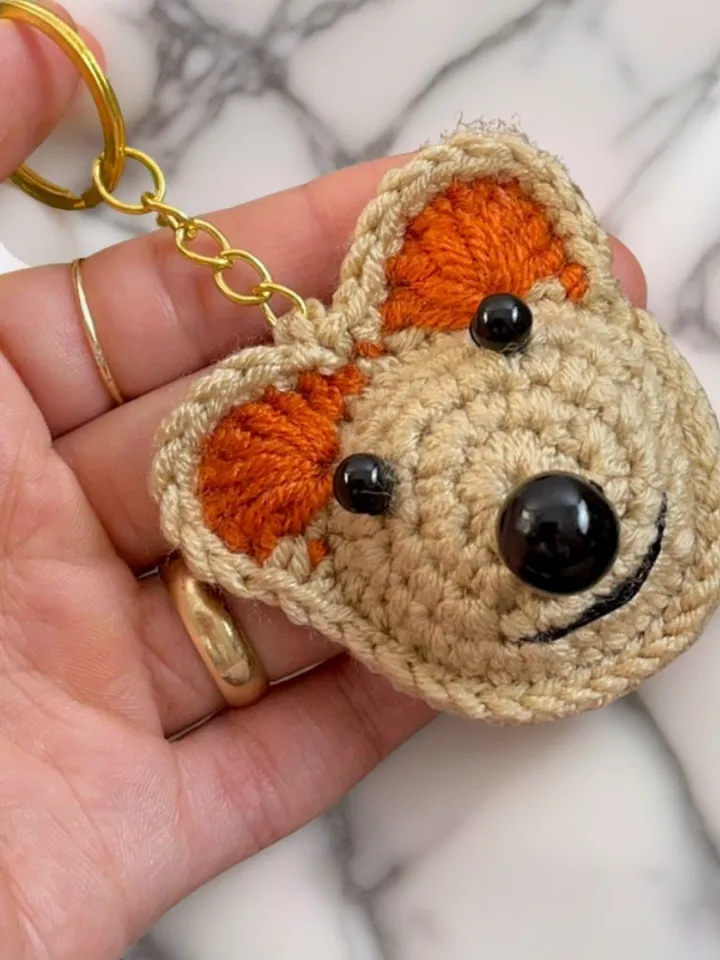 Mini Amigurumi Teddy Bear Keychain Pattern | Small Crochet Teddy Bear PDF | Cute Crochet Animal Gift for Kids