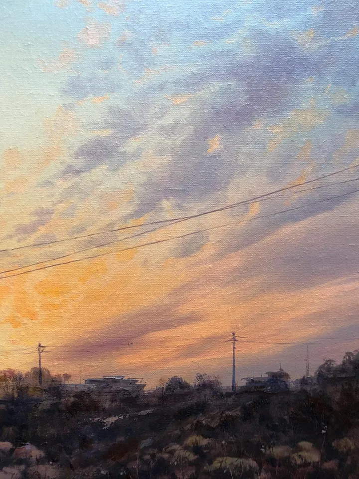 Sunset Original Oil Painting Sunrise Landscape