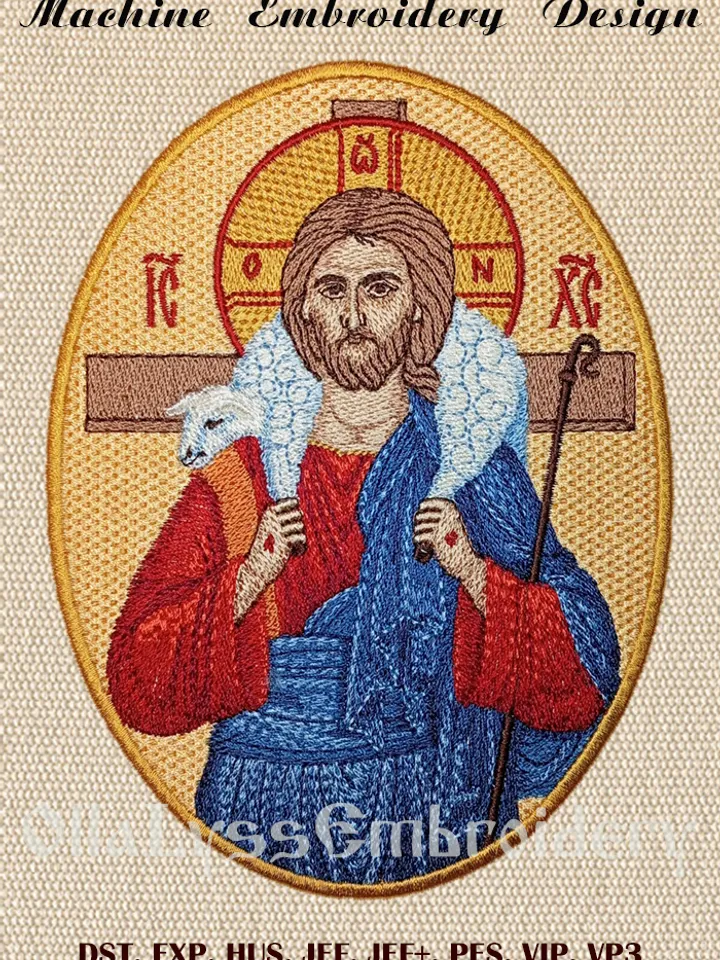 The Good Shepherd embroidery design