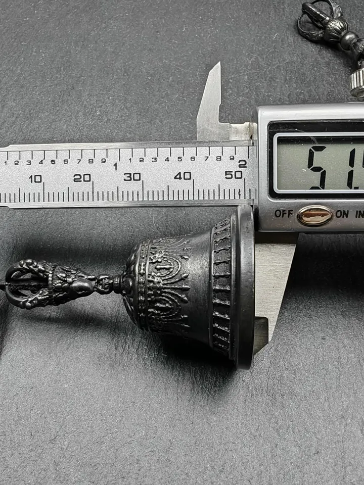 Gandhanra Handmade Vintage Vajra and Bell Set,Tibetan Tantric Buddhism (Vajrayana) Ritual Implement,Spiritual Gift,Decades Old
