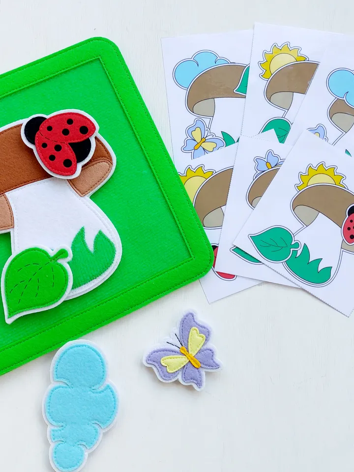 Montessori Material Felt Toys Children Logical Thinking