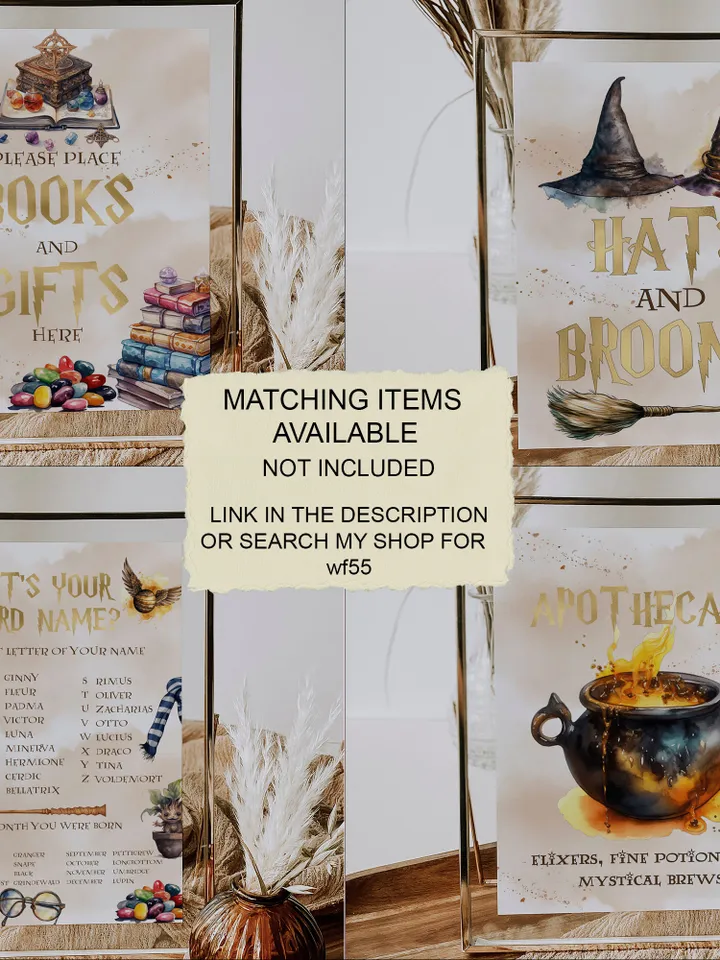 DIY Wizarding World Baby Shower iNVITATION; Magic School Baby Shower Template; School of Wizard Baby Shower invitation template; wF55