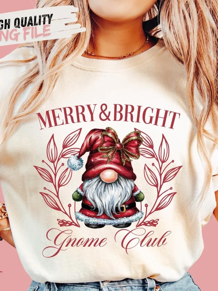 Christmas Gnome png,Christmas designs,Christmas sublimation, Merry Bright,Trending png,Vintage Holly Jolly Holidays png,Holiday vibes png