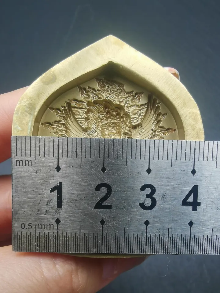 Vajrakilaya Tsa Tsa Mold,Old Version Dorje Phurba,4.5cm Height,Gandhanra Unique Tibetan Buddha Tsha Tsha Mould For Making Clay Statue
