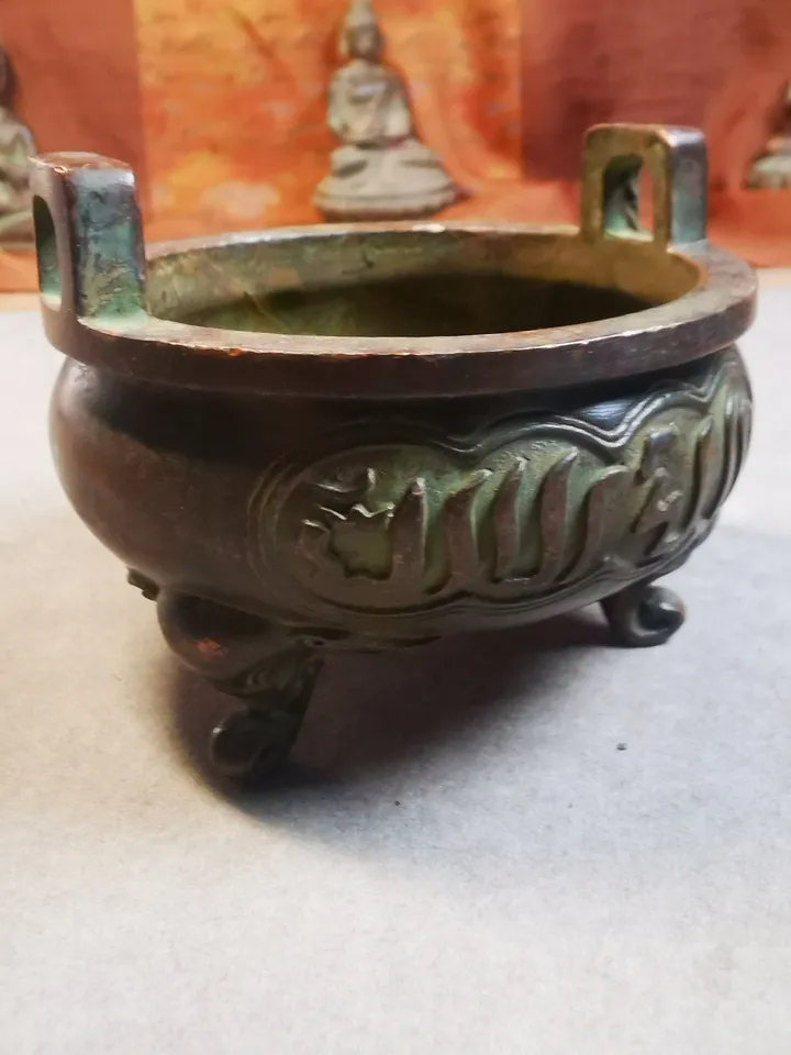Gandhanra Vintage Chinese Censer,Amphora Incense Burner,for Incense and Offering