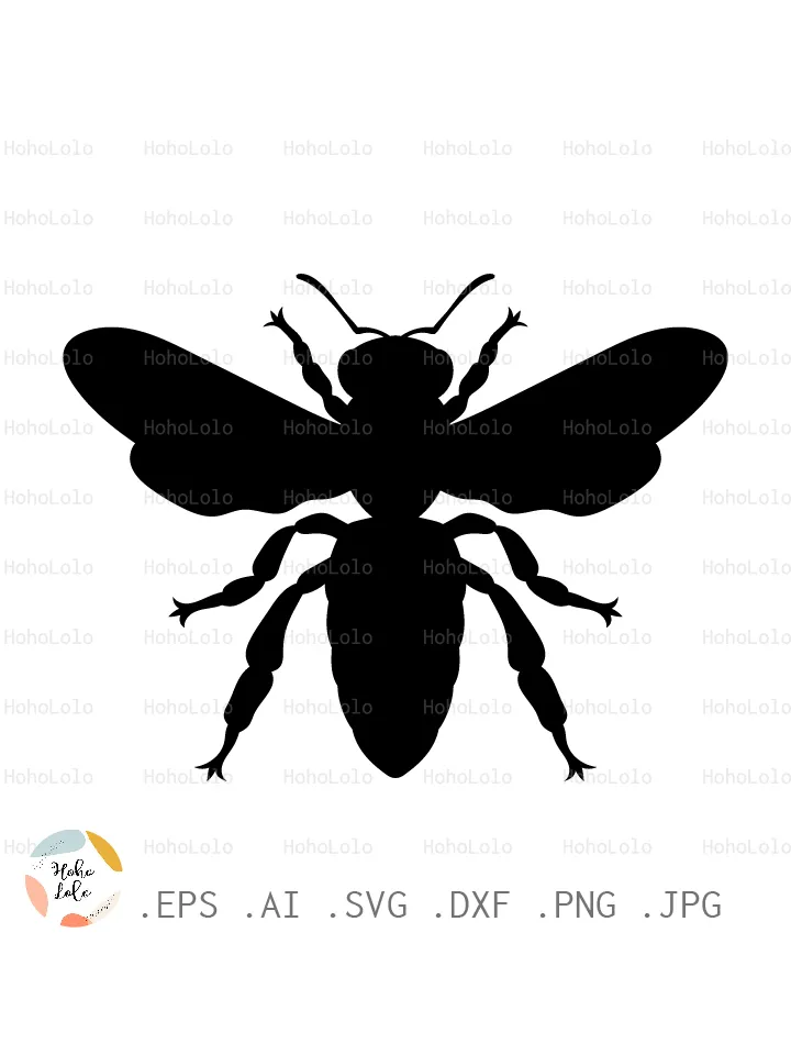 Bee Svg, Wasp Svg, Bee Silhouette, Bumblebee Svg, Bee Cricut, Bee Stencil, Bee Template Dxf, Bee Png, Wasp Cricut, Bumblebee Cricut