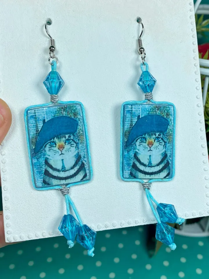 Handmade earrings. Designer jewelry. Bright, Funny, amusing earrings.