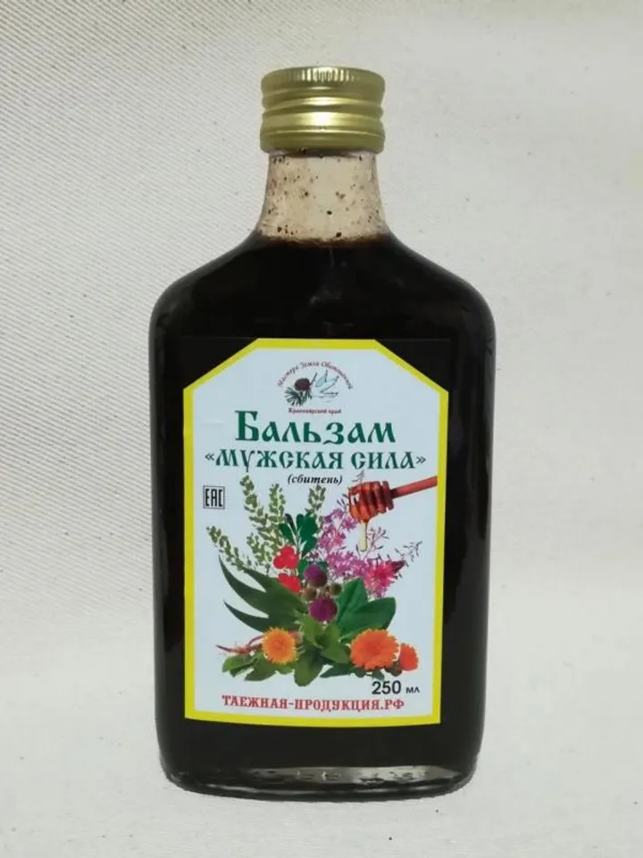 Balm "Men's Strength" Strengthening Immunity Restoring Strength A Natural Product From The Siberian Taiga 250 Ml/8.45 Oz