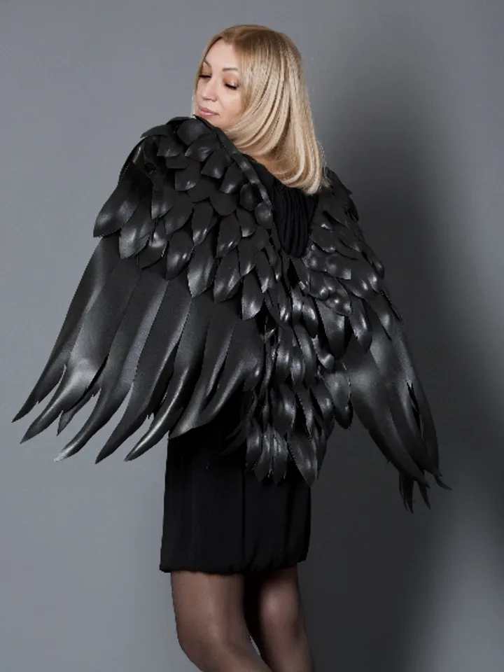 Black Angel wings costume-Cosplay wigs-Wedding sexy wings-Victoria secret wings-Valentine's Day-DIY wings