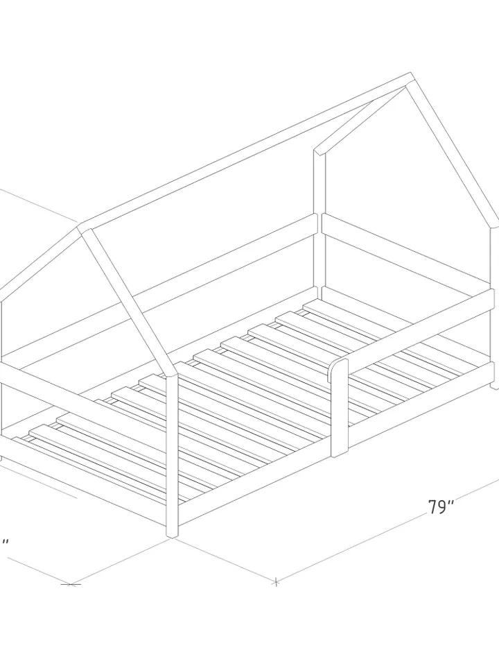 House Bed Plan, Twin Size, PDF, DIY
