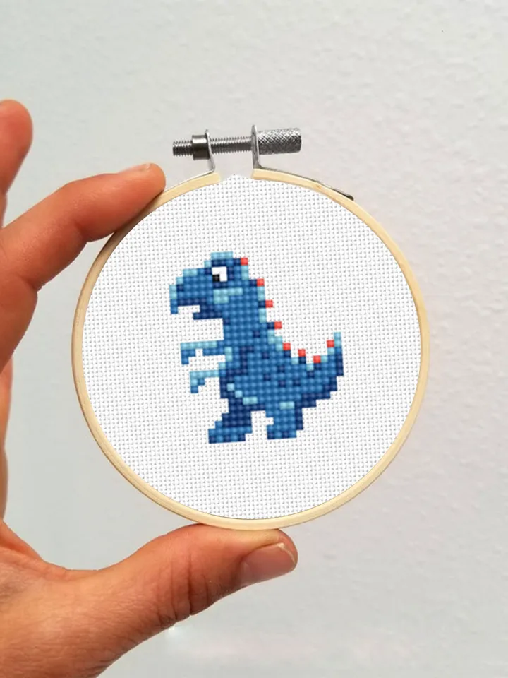 Baby dinosaur cross stitch pattern PDF download Dinosaurs sampler cross stitch chart, Small dinosaur pattern digital PDF Dinosaur gifts #K41