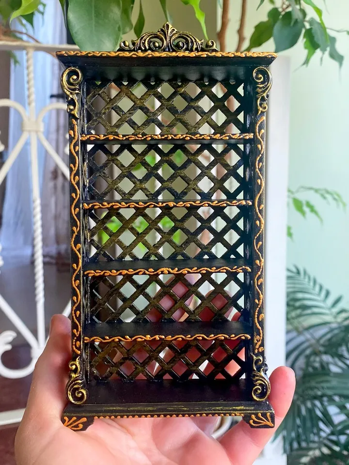 Bookcase. Shelf. 1:12. Furniture for a doll.