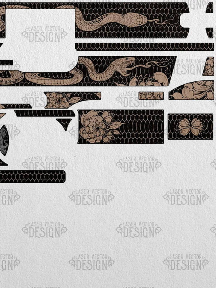 VECTOR DESIGN SIG Sauer 1911 Fastback Emperor Scorpion Carry 4,2 in Snake and flowers