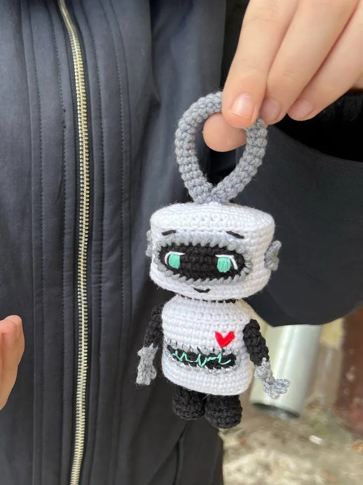 Pdf Crochet Amigurumi Robot Pattern, Keychain Amigurumi Pattern, CROCHET PATTERN ONLY, crochet pattern, amigurumi tutorial, robot doll