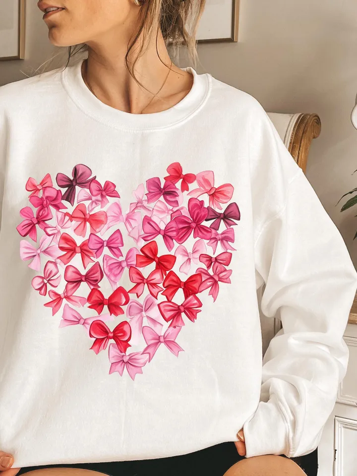 Coquette Valentine Heart PNG, Valentine png, Valentines day png, Valentine Bow Png, Pink Valentine Png, Valentine love Png, Girls valentine