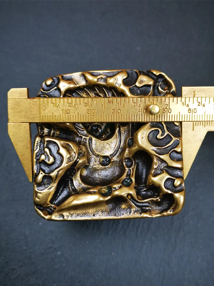 Gandhanra Old Tibetan Buddha Statue Tsa Tsa Mold, Mahakala Tsha Tsha Mould For Making Clay Statue,2.36&quot;,about 70 Years Old