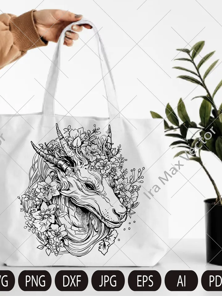 Dragon svg, Dragon detailed, Dragon Clipart, Dragon in flowers, Chinese Dragon SVG, Fantasy Dragon SVG, Asian dragon Svg, Dragon Silhouette
