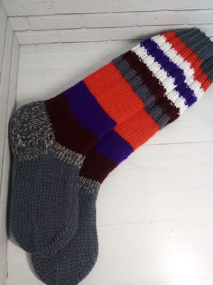Warming Knee Socks Knitted Handmade