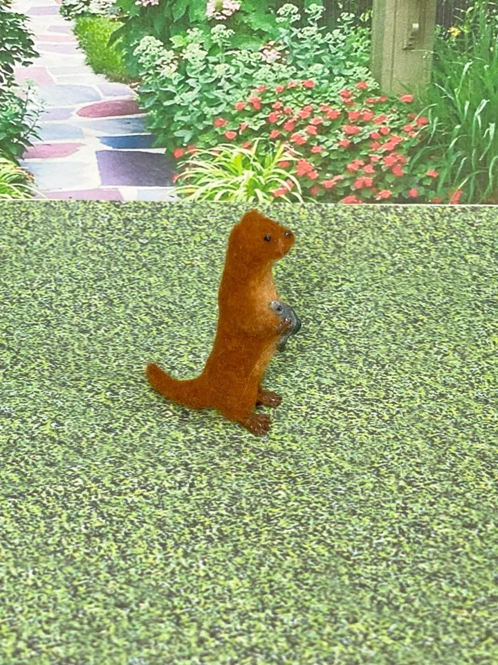 Water otter. Animal for the doll. Dollhouse miniature, Dollhouse miniature. 1:12.