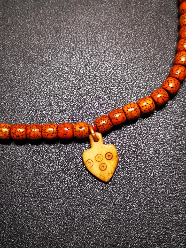 Bone Carved Nubro Pendant,Mani Jewel/Wish-Fulfilling Cintamani,for Mala,Prayer Beads Accessories,Gandhanra Tibetan Amulet