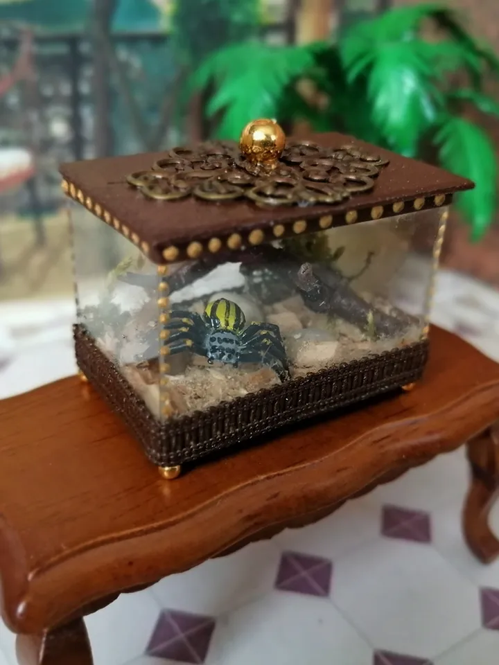 Terrarium. Spider cage. Puppet miniature.1:12 scale.