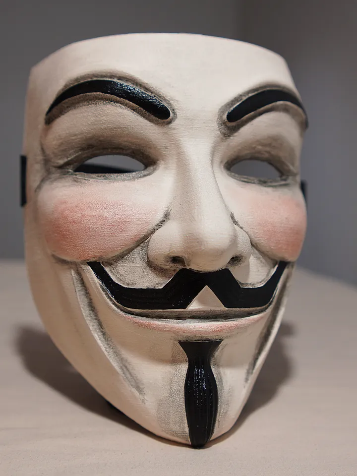 Guy Fawkes Mask Flesh with Blush Collectible Vendetta Anonymous