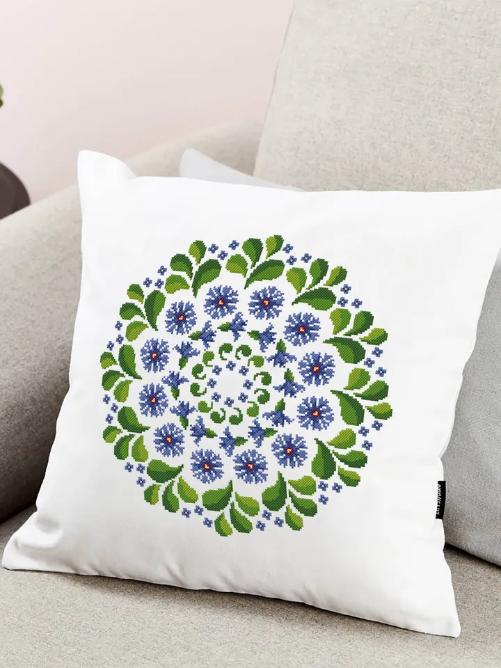 Flower mandala cross stitch pattern download PDF Mandala pattern digital PDF Nature cross stitch Floral ornament cross stitch chart #M43