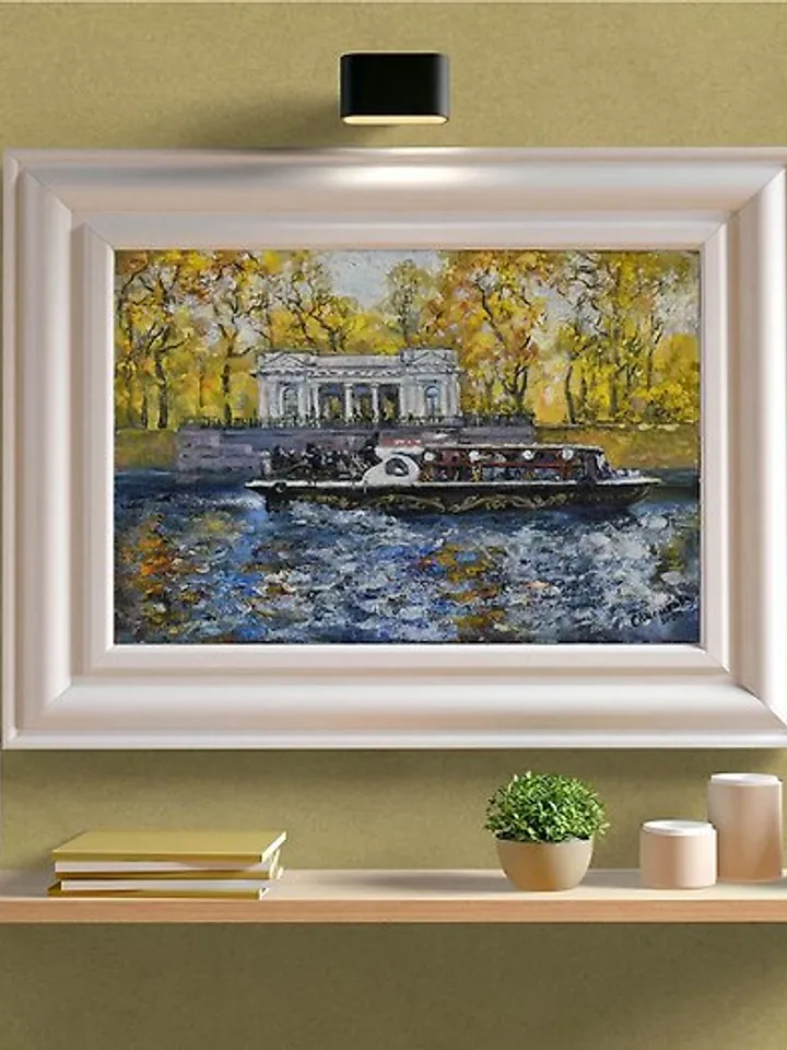 Petersburg Painting Cityscape Original Art Impressionism Art