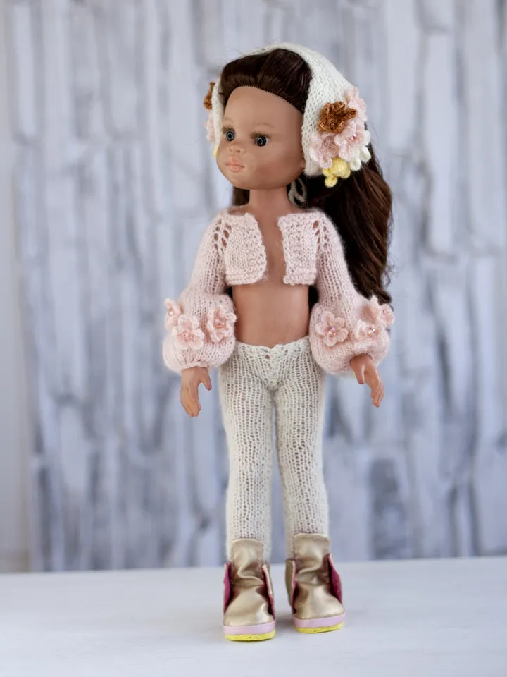 Knitted clothes for a doll, Paola Reina doll, Little Darling Dianna Effner doll 13 inch