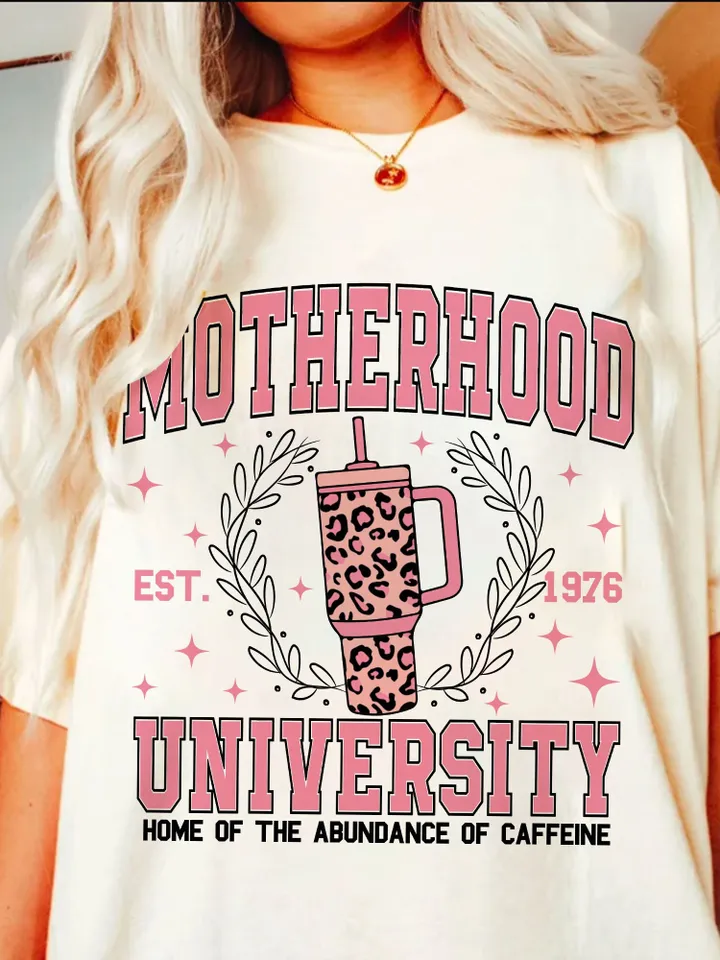 Motherhood University PNG, Funny Sublimation, funny mama png, Preppy Ice Coffee Mama, Sublimation, smart, funny, mama, mom, mothers day