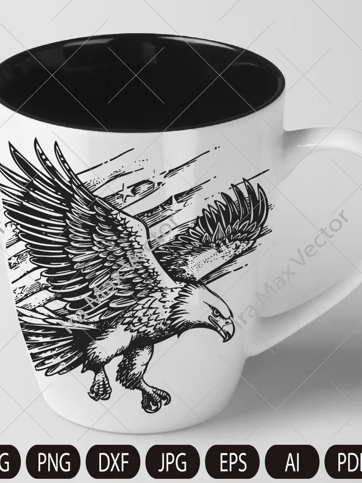 Eagle and American flag Svg, Eagle Attacks Svg, Eagle USA Svg, American Eagle Svg, Eagle detailed, Eagle Shirt, Eagle flying