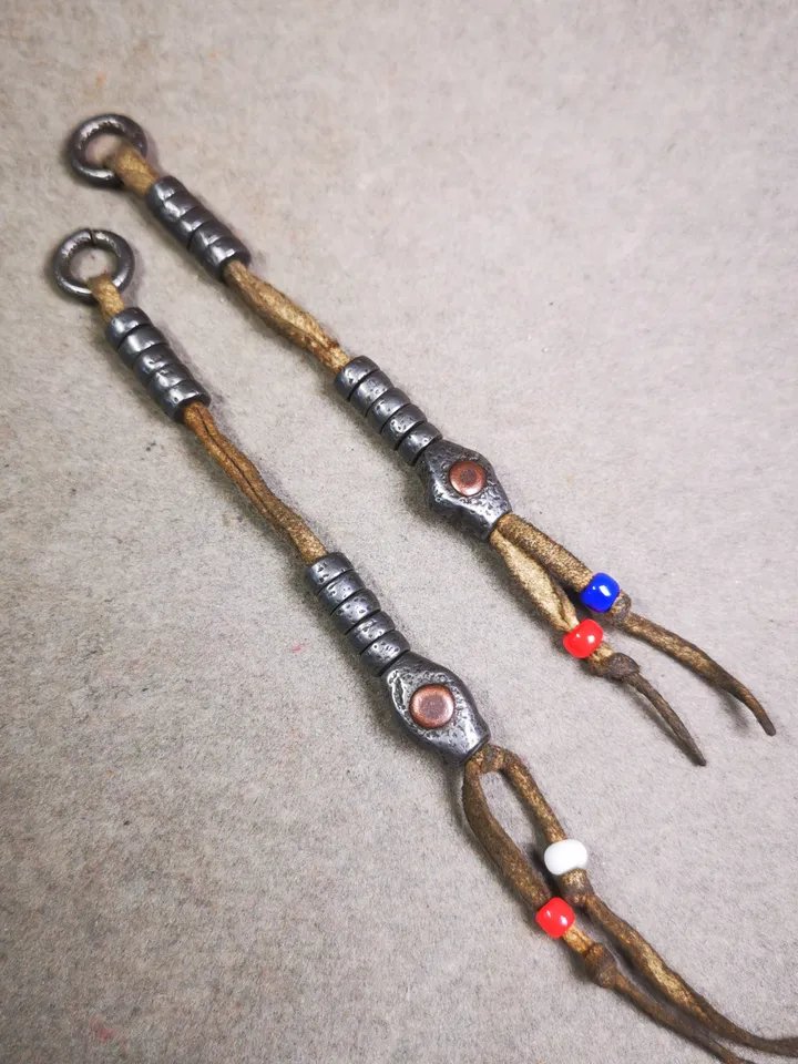 Gandhanra Handmade Tibetan Buddhist Mala Counters,Prayer Bead Counters,Made of  Cold Iron,Copper Inlaid