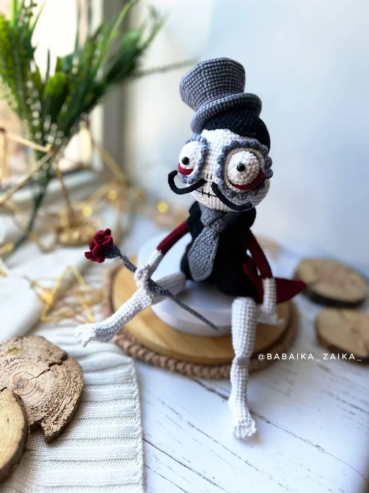 PDF Crochet Mr. Santa Muerte Pattern, Halloween Pattern, Crochet Monster, Doll Crochet Pattern, Skull Doll, Señor Muerte patrón en español