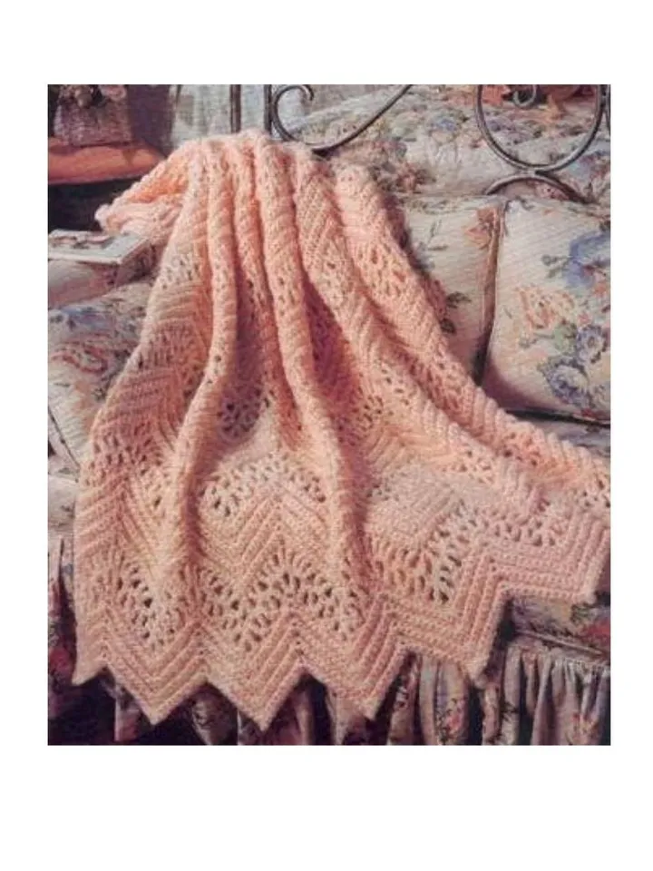 Blanket crochet pattern, afghan crochet, Victorian blanket, vintage crochet pdf instant download