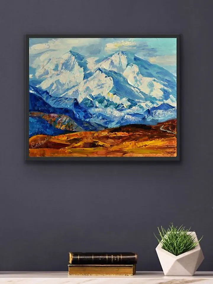 Mountains Painting Landscape Original Art Small Artwork Nature Plein Air Nature