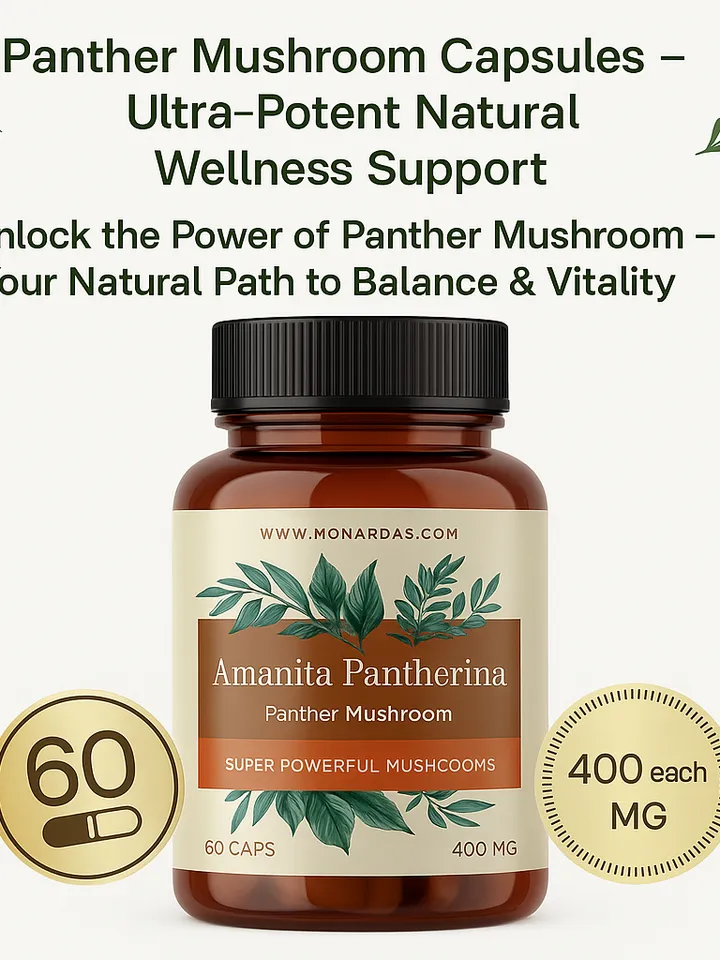 Panther fly agaric for Natural Relax & Restore • Stress Relief • Sleep Support • Wild 60с