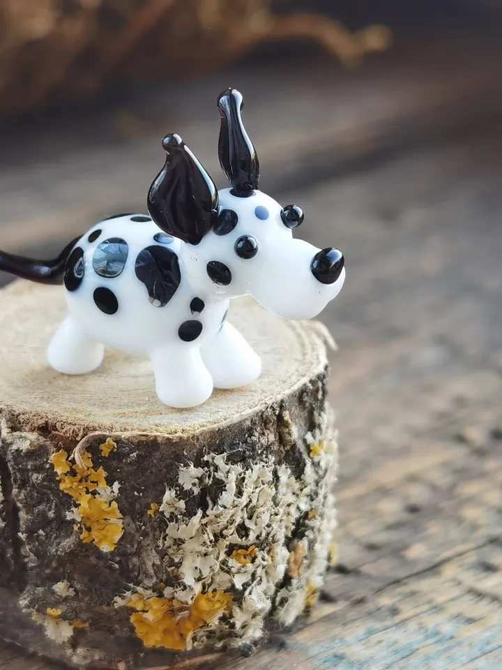 Miniature Great Dane figurine GLASS FIGURINES Great Dane GIFTs Great Dane ornament Custom pet portrait Glass Great Dane decor Dollhouse