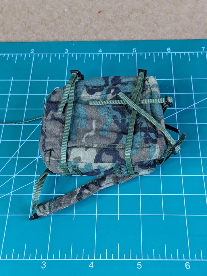 Military-style camo backpack for 12-inch fashion male dolls