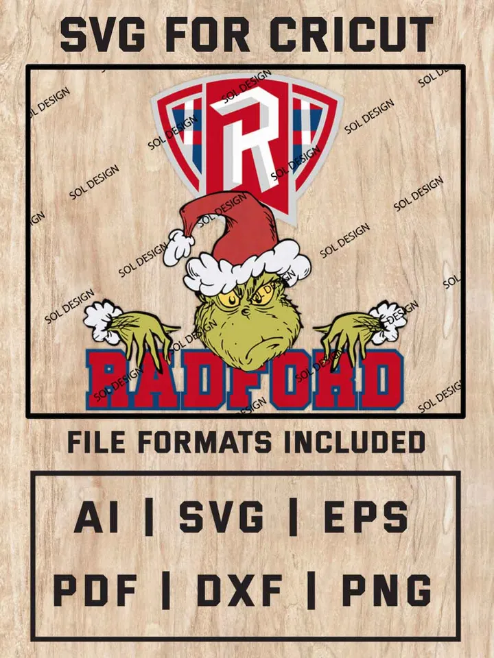 Grinch Radford Highlanders SVG, NCAA SVG Design, NCAA Radford Highlanders SVG, NCAA Highlanders Cricut, Christmas Svg, Grinch svg, Digital Download