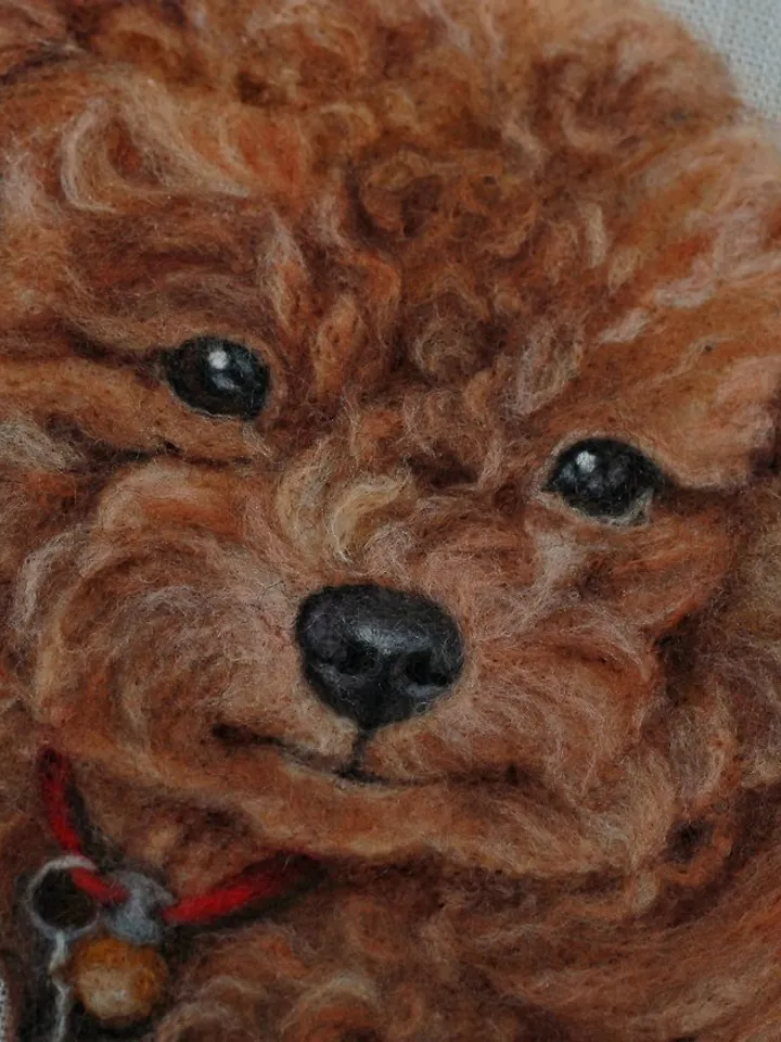 Needle Felted dog, Realistic pet portrait