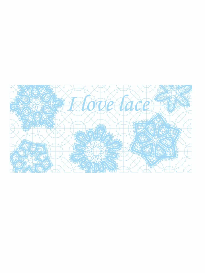 Mug coffee tea Bobbin lace print I love lace