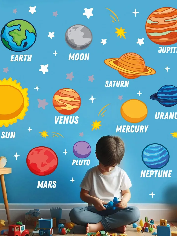 Space Wall Decal Planets Stickers el8