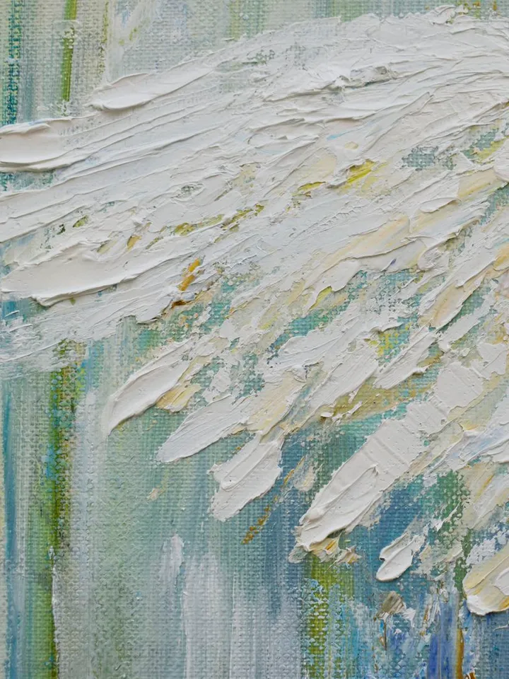 Angel oil Painting Original Art Fairytale Artwork | Butterflyes Art Angel Wings wall art