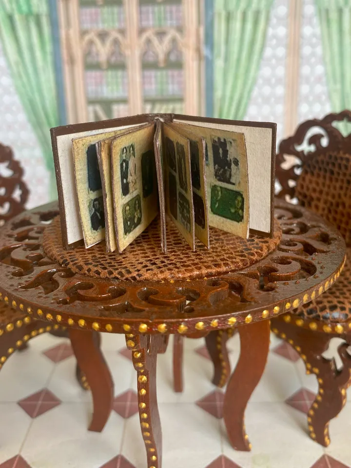 Photo album for a doll. Dollhouse miniature. 1:12. Dollhouse accessories.