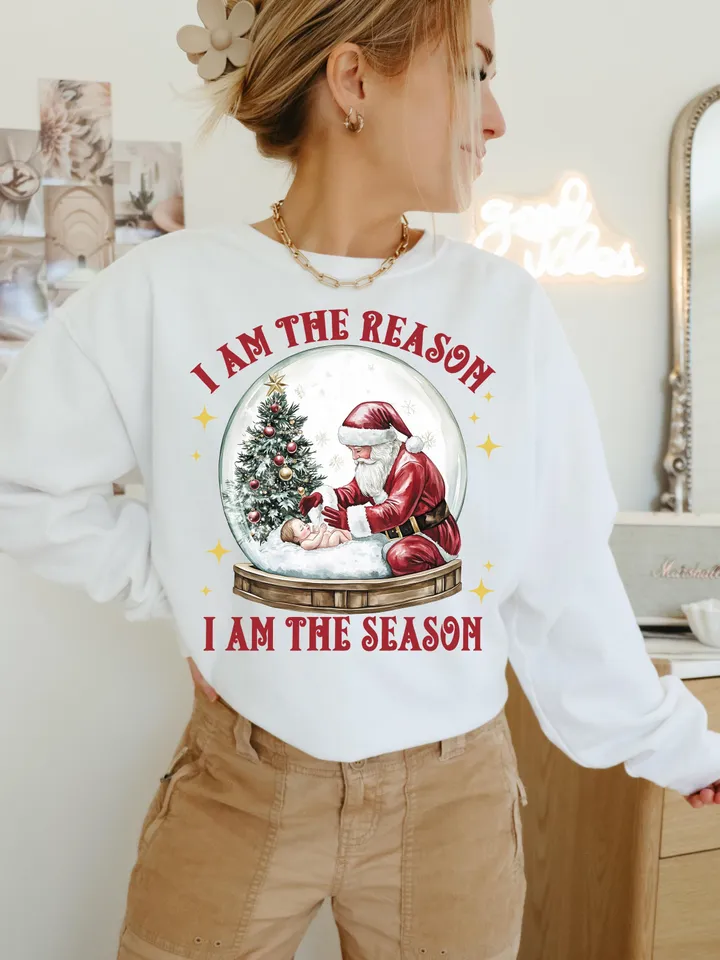 Jesus is the reason For the Season PNG, Christmas Season Png, Christmas PNG, Christmas Jesus png, Santa and Jesus Christmas Png, Jesus Xmas
