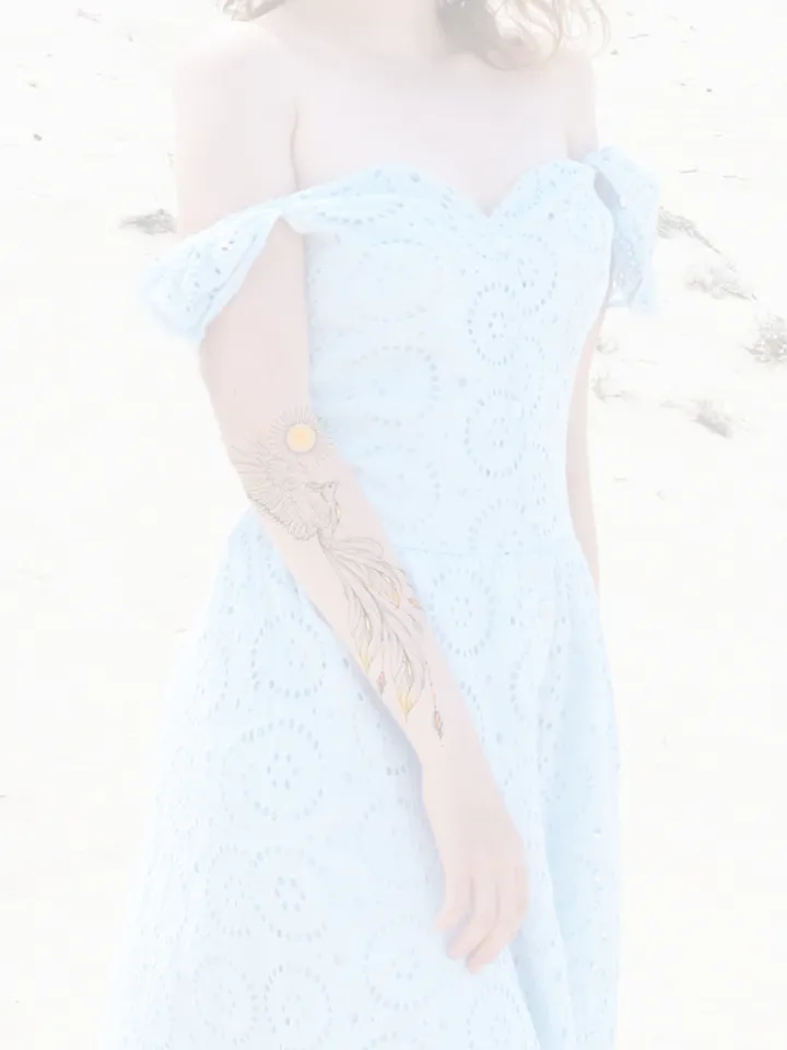 Phoenix Tattoo Design Phoenix Sun Tattoo Idea Drawing Sketch, Instant download JPG, PDF, PNG
