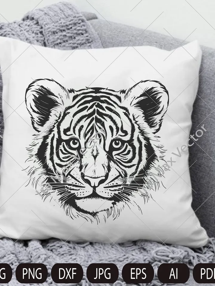 Baby tiger svg, tiger cub face svg, tiger baby, Tiger, Nursery Decor, Safari African Animals, tiger Cub, Nursery Wall Art,Kids Printable Art