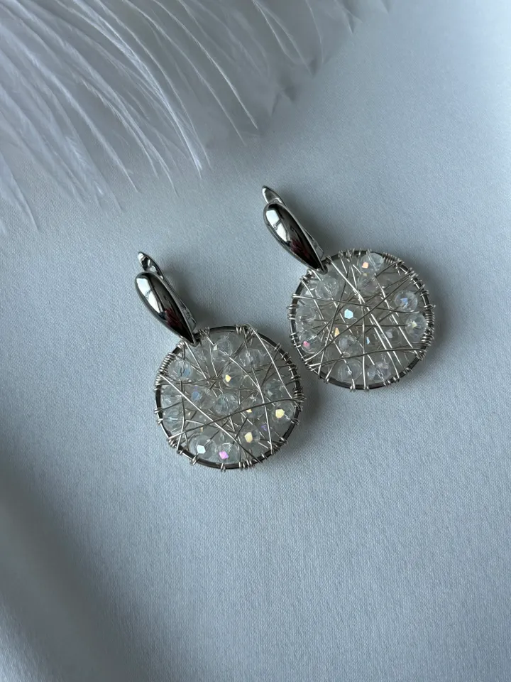 Wedding earrings, handmade earrings, bridal earrings, ready to ship