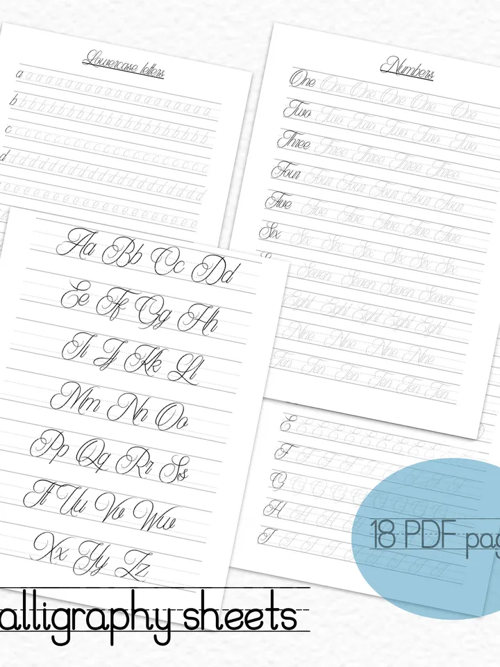 Handwriting, Calligraphy Practice Templates, Improve Handlettering