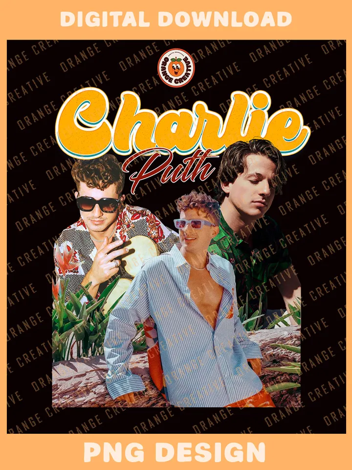 Vintage Char.lie Puth Singer Bootleg T-shirt PNG, 90s Bootleg Template, Graphic Char.lie Puth PNG Files, Custom Bootleg Music Tee, Digital Download